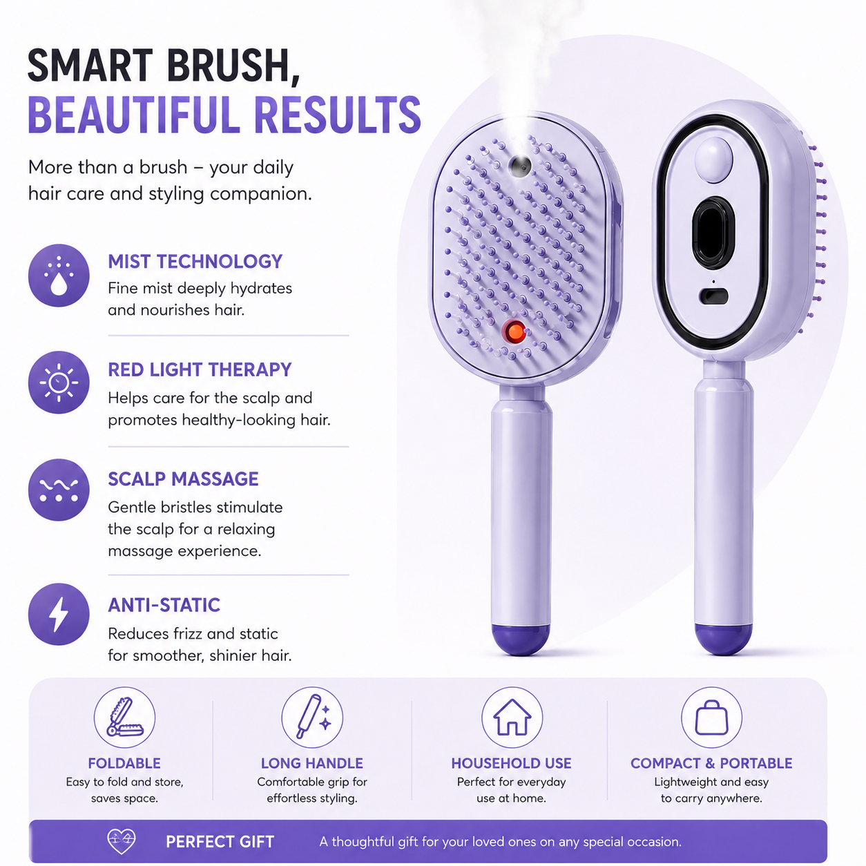 Arvente™ 5-in-1 Smart Hair Brush